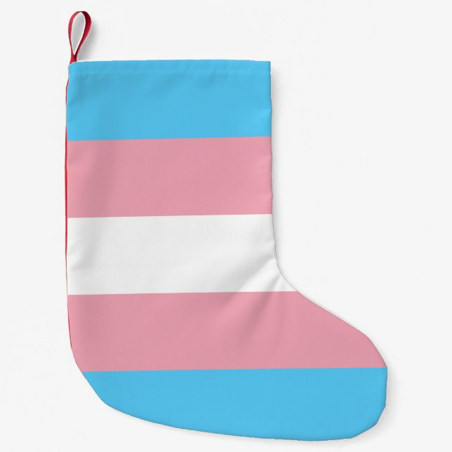Petite Chaussette De Noël Indicateur de fierté transgenre (Devant)