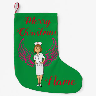 Petite Chaussette De Noël Infirmière Angel Wings Thunder_Cove