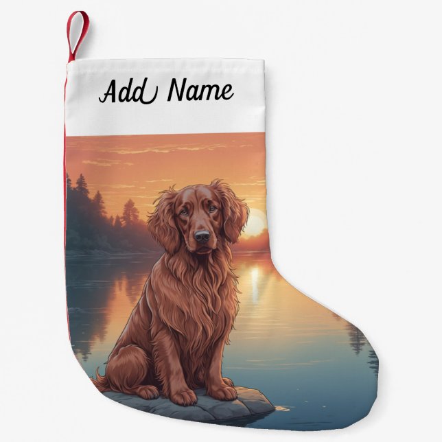 Petite Chaussette De Noël Irish Setter (Devant)