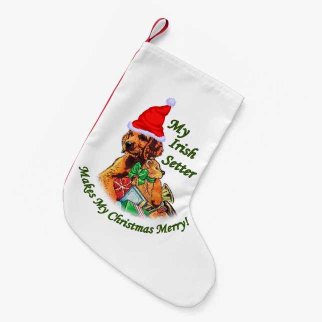 Petite Chaussette De Noël Irish Setter Puppy Christmas (Devant (Accrochage))