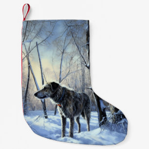 Petite Chaussette De Noël Irish Wolfhop Laisser neiger Noël