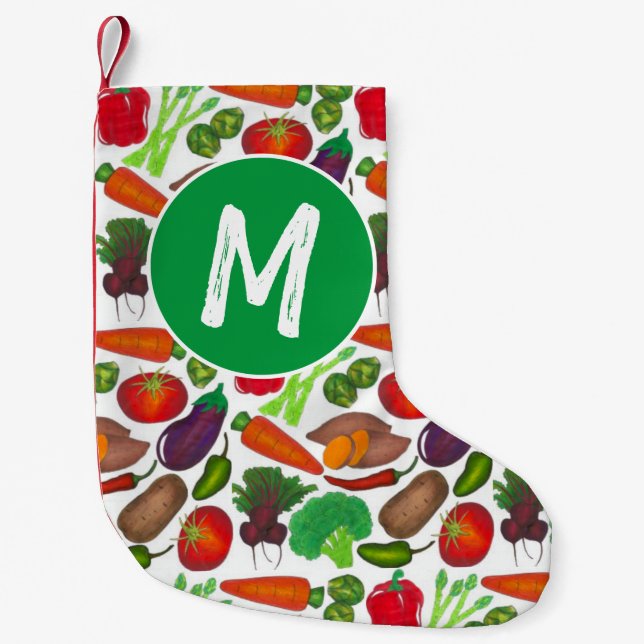 Petite Chaussette De Noël Jardin végétal Produire Légumes de marché écologiq (Devant)