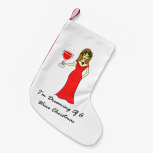 Petite Chaussette De Noël Je rêve de Noël de vin