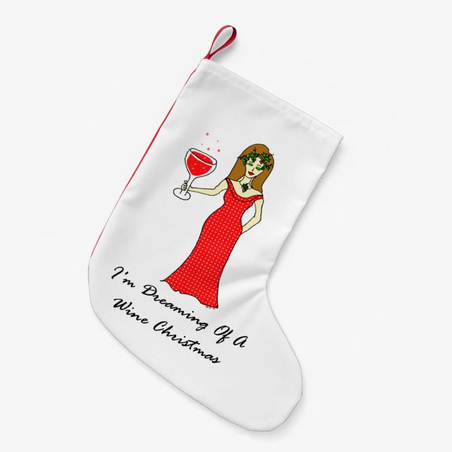 Petite Chaussette De Noël Je rêve de Noël de vin (Devant (Accrochage))