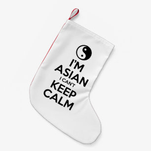 Petite Chaussette De Noël Je suis asiatique, je ne peux pas garder le calme