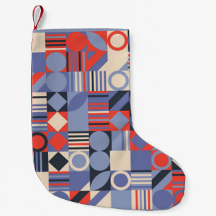 Petite Chaussette De Noël Jeu de couvertures géométriques rétro. Design rétr