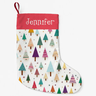 Petite Chaussette De Noël Joli Arbres de Noël rétro Noël Stocker