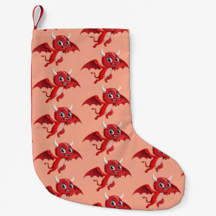 Petite Chaussette De Noël Joli diable volant de dessin animé