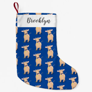Petite Chaussette De Noël Joli joli maillot de vache et dessin de fleurs