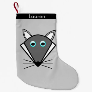 Petite Chaussette De Noël Joli loup d'Halloween personnalisé Stocker de Noël