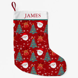 Petite Chaussette De Noël Joli Noël Père Noël Renne Nom Personnalisé