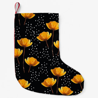 Petite Chaussette De Noël Jolie fleur et pois illustration motif