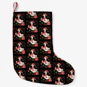 Petite Chaussette De Noël Jolis canards de Noël assortis d'oie drôle de fami