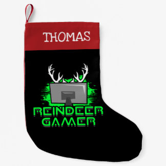 Petite Chaussette De Noël Joueur de rennes personnalisé amusant