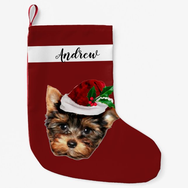 Petite Chaussette De Noël Jour férié de Noël du Yorkshire Terrier (Devant)