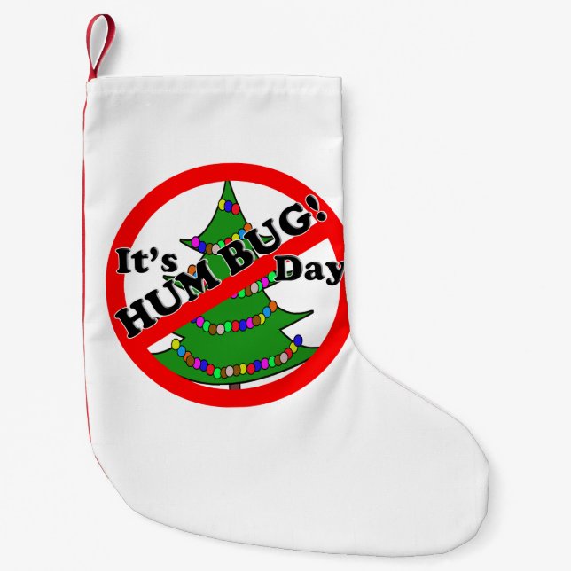 Petite Chaussette De Noël Journée Humbug (Devant)