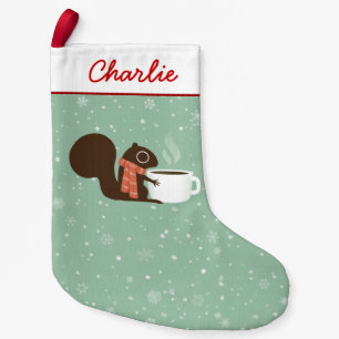 Petite Chaussette De Noël Jours fériés d'hiver de l'autruche de café