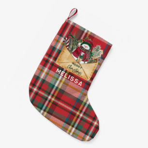 Petite Chaussette De Noël Jours fériés rustiques mignonnes Plaid Personnalis