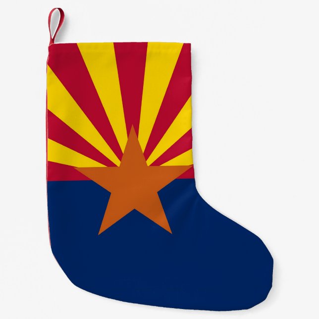 Petite Chaussette De Noël Joyaux de Noël avec Drapeau de l'Arizona, USA (Devant)