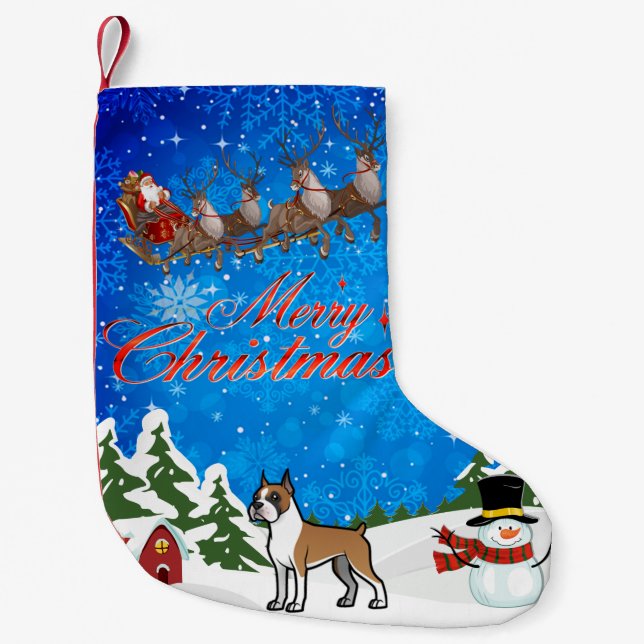 Petite Chaussette De Noël Joyeuse boîte de Noël (Devant)