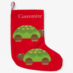 Petite Chaussette De Noël Joyeuse tortue souriante Thunder_Cove