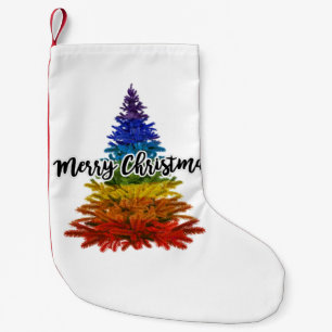 Petite Chaussette De Noël joyeux arc-en-ciel arbre de noël