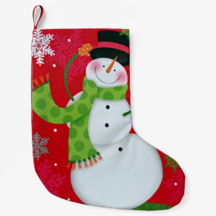 Petite Chaussette De Noël Joyeux bonhomme de neige