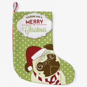 Petite Chaussette De Noël Joyeux Carlin de Noël