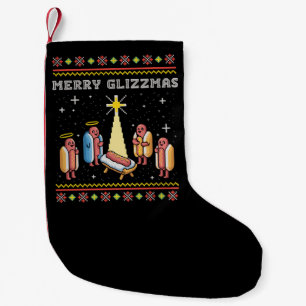 Petite Chaussette De Noël Joyeux Glizzmas Noël sale Chien de Noël