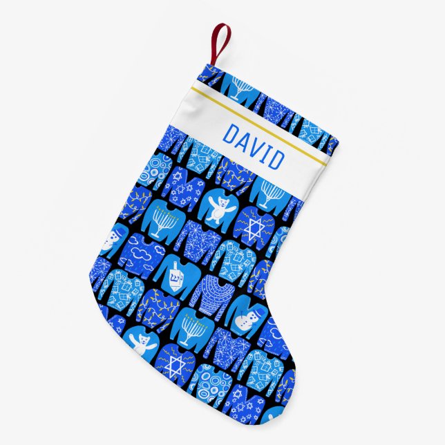 Petite Chaussette De Noël JOYEUX JOURS DE VACANCES Drôle Ugly Sweaters Hannu (Devant (Accrochage))