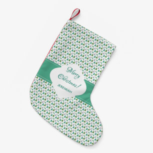 Petite Chaussette De Noël Joyeux Noël Arbre Aquarelle Motif Pastel