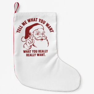 Petite Chaussette De Noël Joyeux Noël Dis-moi ce que tu veux Père Noël