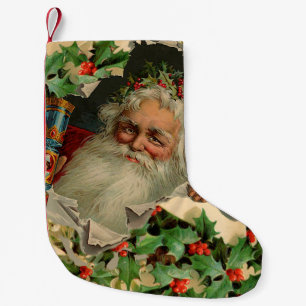 Petite Chaussette De Noël Joyeux Noël Père Noël Holly