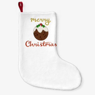 Petite Chaussette De Noël Joyeux Noël+Pudding Design