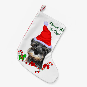 Petite Chaussette De Noël Joyeux Noël Schnauzer Miniature