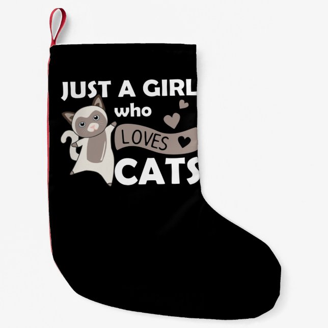 Petite Chaussette De Noël Juste une fille qui aime Chats Sweet Cat (Devant)