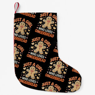 Petite Chaussette De Noël Juste une fille qui aime le pain d'épices Noël
