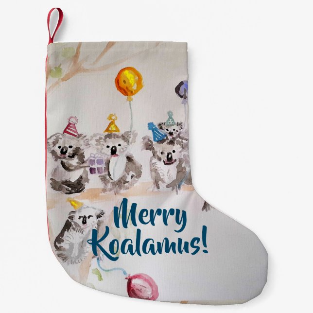 Petite Chaussette De Noël La Cute Koala Merry Koalamus Réservation de Noël (Devant)