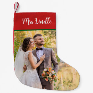 Petite Chaussette De Noël La Mariée Qui Correspond À M. Et Mme.