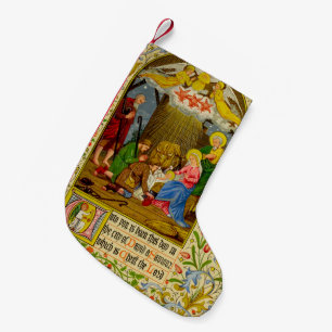 Petite Chaussette De Noël La nativité à vous est née ce jour