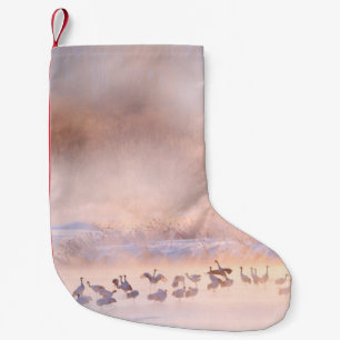 Petite Chaussette De Noël La nature hivernale japonaise. La faune, la nature
