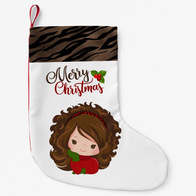 Petite Chaussette De Noël La Petite Fille de Noël (Devant)