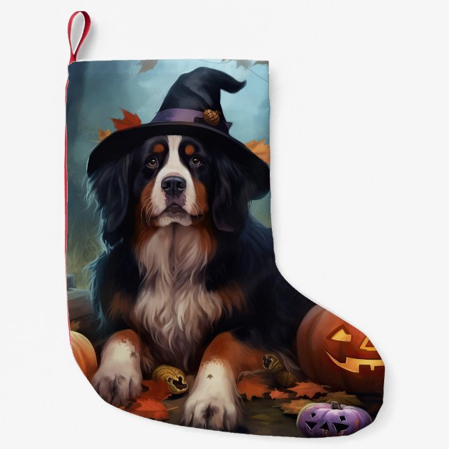 Petite Chaussette De Noël La peur de l'Halloween Citrouille bernoise (Devant)