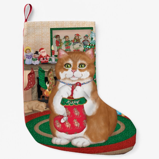 Petite Chaussette De Noël La réserve de Noël de Kitty (Devant)