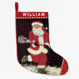 Petite Chaussette De Noël Lacrosse Sports Vacances Cadeau