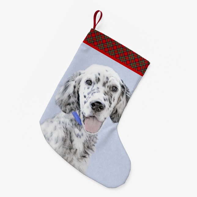 Petite Chaussette De Noël L'art du chien peintre Blue Belton (Devant (Accrochage))