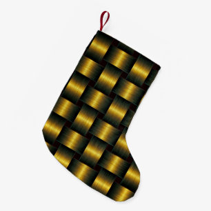 Petite Chaussette De Noël Lattice doré