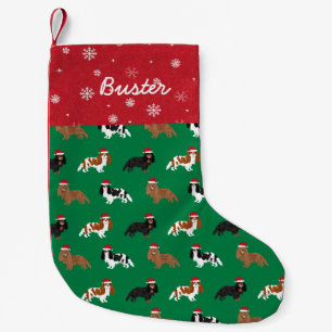 Petite Chaussette De Noël Le Cavalier roi Charles Spaniel père Noël pince ve