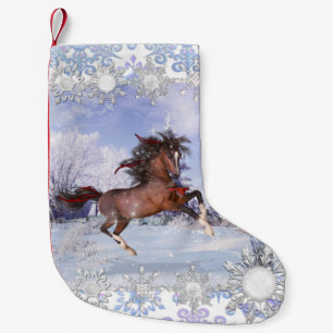 Petite Chaussette De Noël Le Cheval de Noël et le Cardinal Noël