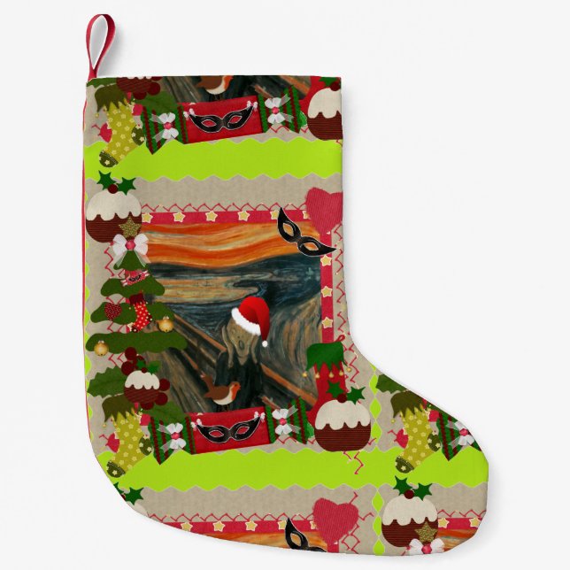 Petite Chaussette De Noël le cri laid noël xmas bas (Devant)